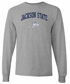 Jackson State Tigers Arch Logo - NCAA University Shirt Sweatshirt Pullover Hoodie Reprinted Full Color Full Size