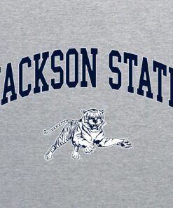 Jackson State Tigers Arch Logo - NCAA University Shirt Sweatshirt Pullover Hoodie Reprinted Full Color Full Size