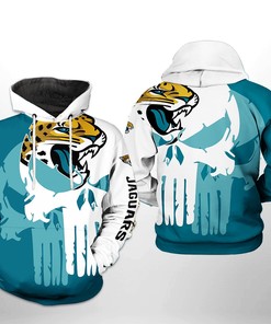 Jacksonville Jaguars Nfl Team Skull 3D All Over Print Zip Up Hoodie Option