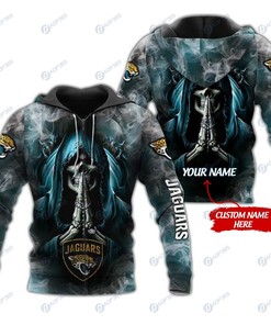 Jacksonville Jaguars Skull Nfl Custom 3D All Over Print Hoodie