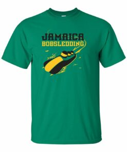 Jamaica Bobsledding Action - Winter Games Sports Shirt Sweatshirt Pullover Hoodie Reprinted Full Color Full Size