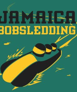 Jamaica Bobsledding Action - Winter Games Sports Shirt Sweatshirt Pullover Hoodie Reprinted Full Color Full Size