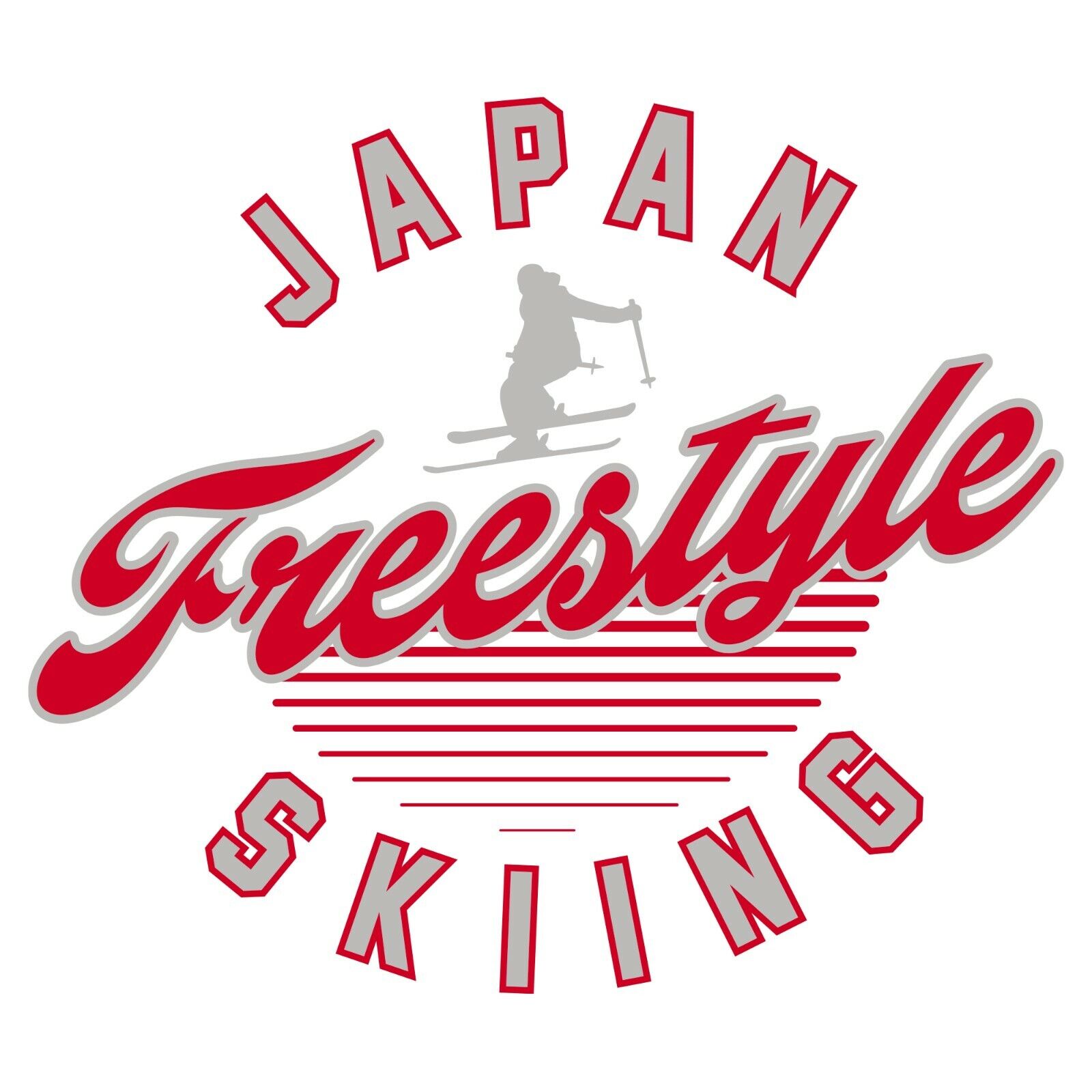 Japan Freestyle Skiing - Winter Sports Competition Shirt Sweatshirt Pullover Hoodie Reprinted Full Color Full Size