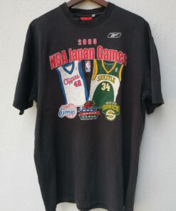 Japan Games 2003 NBA Tshirt Hoodie Crewneck Sweatshirt Reprinted Full Color Full Size Gifts for NBA Fans