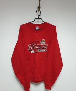 Jerzees Ohio State Buckeyes NCAA Red Sweatshirt Pullover T-Shirt Sweatshirt Hoodie Full Size Gifts For NCAA