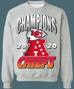 Kansas City Chiefs 2020 AFC Champions NFL Crewneck Sweatshirt Hoodie Shirt Gifts for Fans