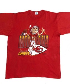 Kansas City Chiefs NFL Joe Montana Caricature Tshirt Pullover Hoodie Crewneck Sweatshirt Reprinted Full Color Full Size Gifts For NFL Fans