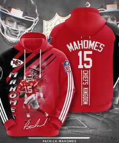 Kansas City Chiefs Patrick Mahomes #15 Nfl 3D All Over Print Zip Up Hoodie Option