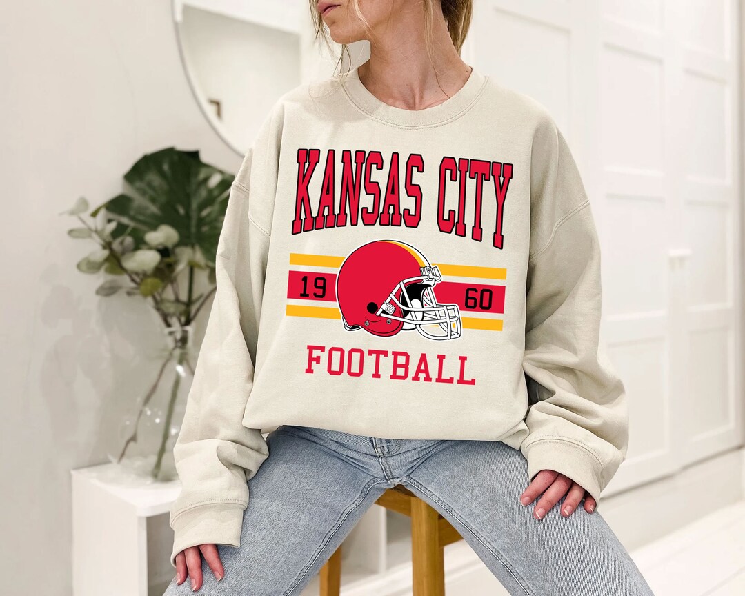 Kansas City Football Sweatshirt, Vintage Retro Kansas City Football Crewneck Sweatshirt, American Football Fan, NFL Shirt