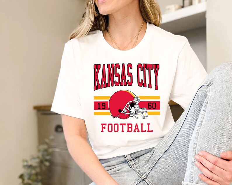 Kansas City Football Sweatshirt, Vintage Retro Kansas City Football Crewneck Sweatshirt, American Football Fan, NFL Shirt - Image 4
