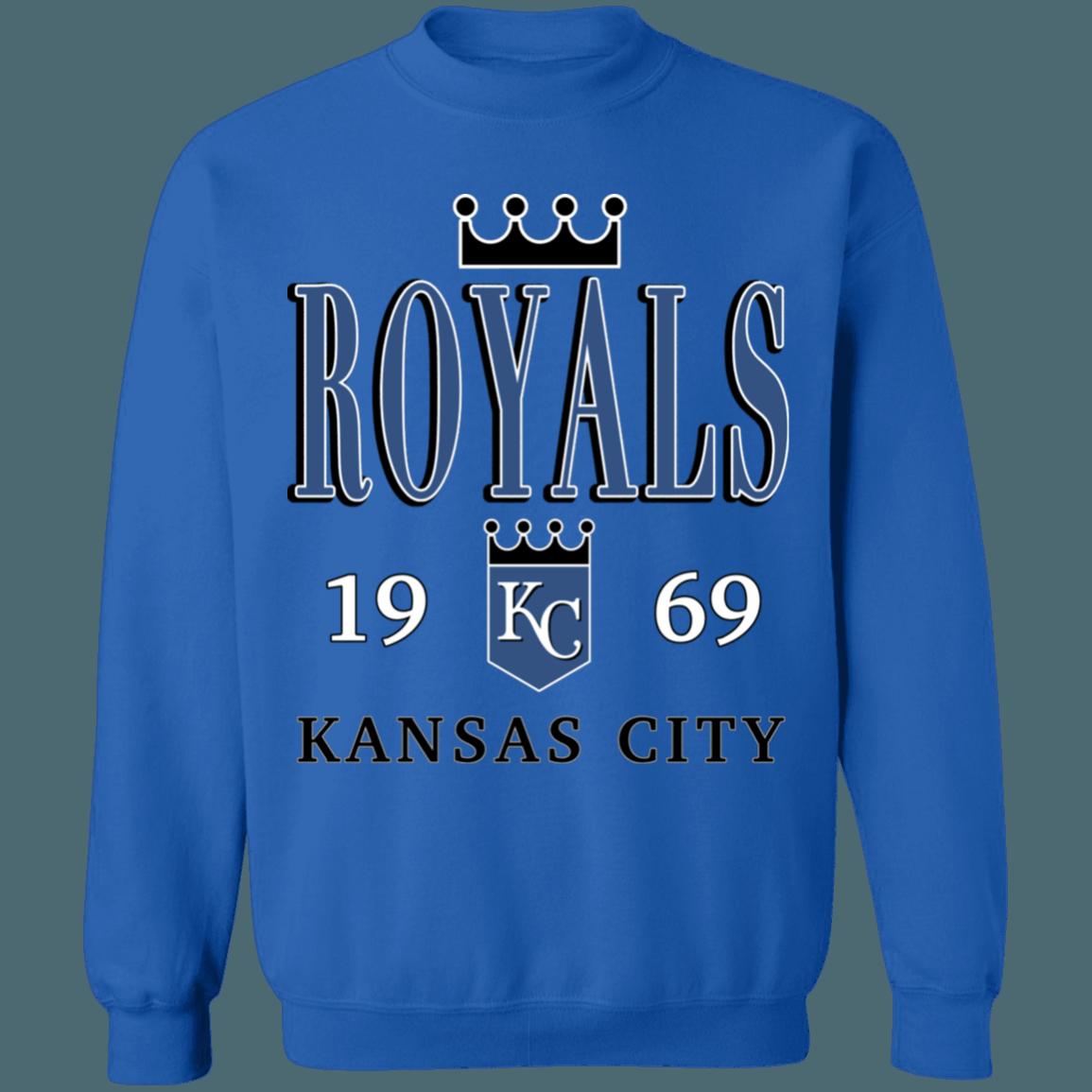 Kansas City Royals Vintage MLB Crewneck Sweatshirt Hoodie Shirt Gifts for Fans - Image 3
