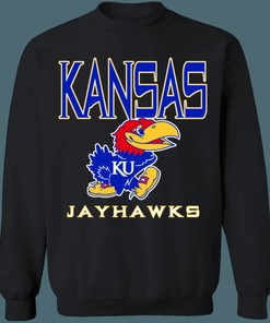 Kansas Jayhawks Vintage NCAA Crewneck Sweatshirt Hoodie Shirt Gifts for Fans