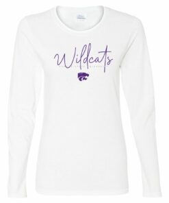 Kansas State Wildcats Thin Script Shirt Sweatshirt Pullover Hoodie Reprinted Full Color Full Size