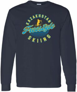 Kazakhstan Freestyle Skiing - Winter Sports Shirt Sweatshirt Pullover Hoodie Reprinted Full Color Full Size