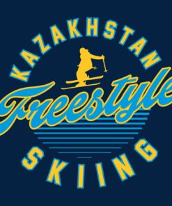 Kazakhstan Freestyle Skiing - Winter Sports Shirt Sweatshirt Pullover Hoodie Reprinted Full Color Full Size