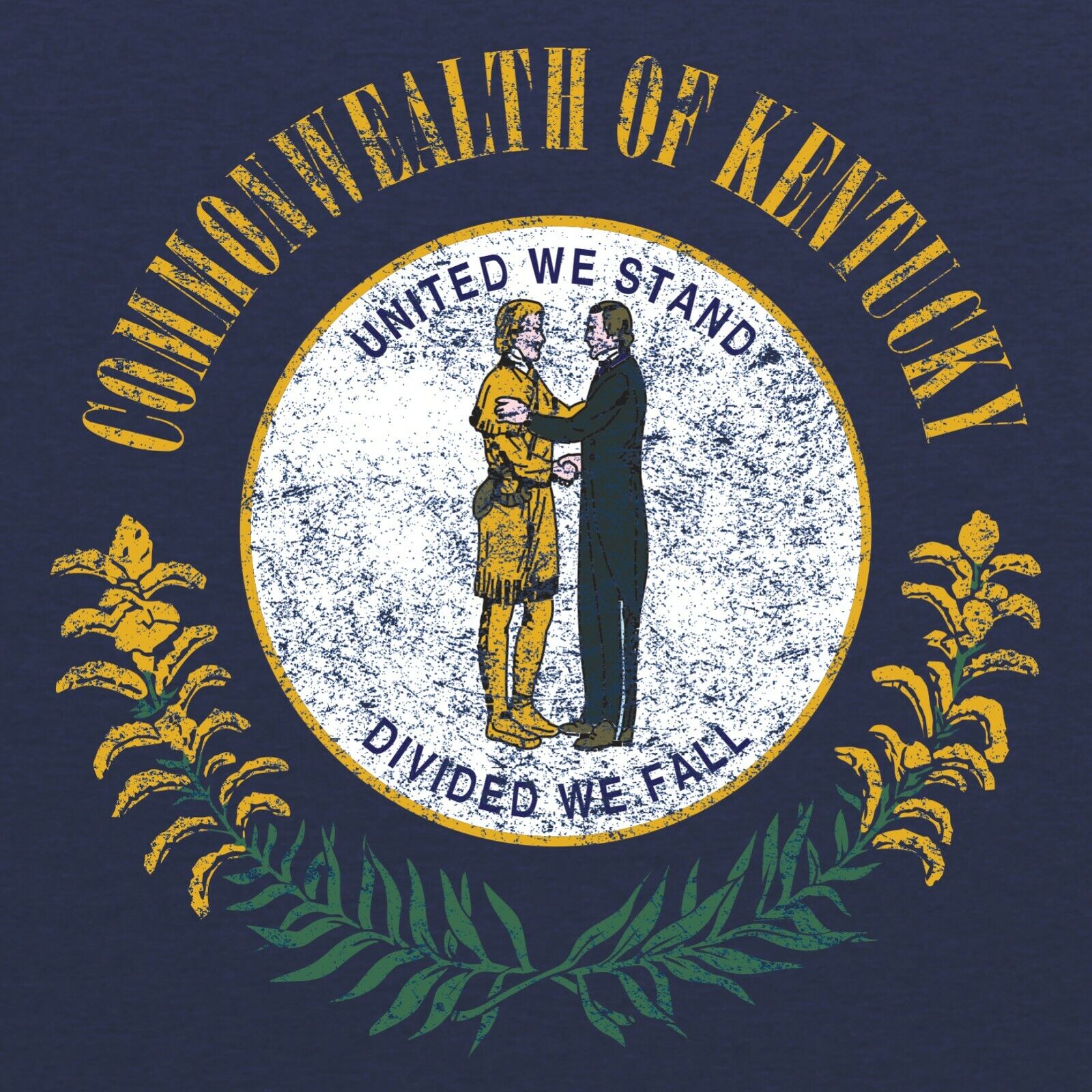 Kentucky Flag State Pride Premium Triblend Shirt Sweatshirt Pullover Hoodie Reprinted Full Color Full Size