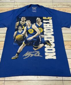Klay Thompson Golden State Warriors NBA Prosport Tshirt Sweatshirt Hoodie Crewneck Sweatshirt Pullover Reprinted Full Color Full Size Gifts for NBA Fans
