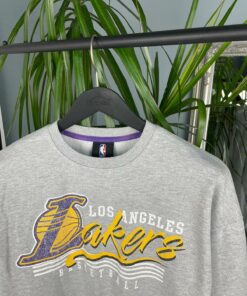 L.A. Lakers NBA Vintage Style Tshirt Hoodie Crewneck Sweatshirt Reprinted Full Color Full Size Gifts for NBA Fans