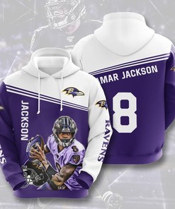 Lamar Jackson Baltimore Ravens 8 Legend 3D Hoodie Zip Hoodie, Nfl 3D All Over Print Hoodie Zip Hoodie