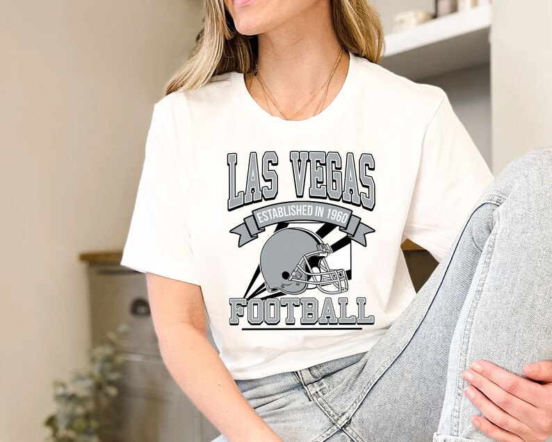 Las Vegas Football Team Sweatshirt, Retro Las Vegas Football Crewneck Sweatshirt, American Football Fan, NFL Shirt - Image 4