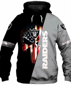 Las Vegas Raiders Punisher Unisex 3D All Over Print Zip Up Hoodienfl Zip Up Hoodie