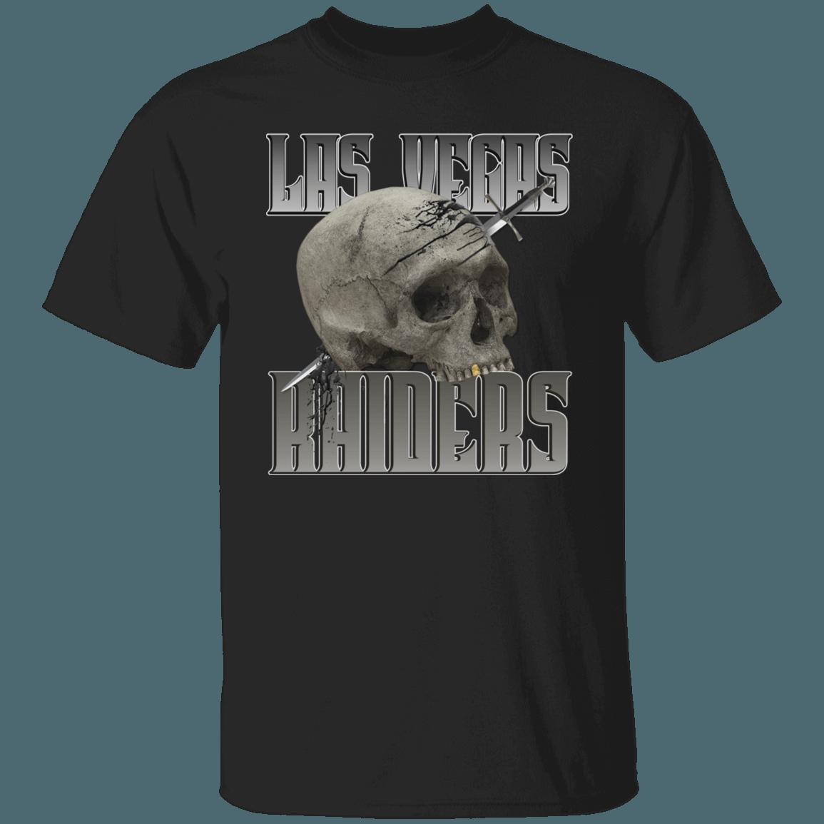 Las Vegas Raiders SKULL Retro NFL T-Shirt Sweatshirt Hoodie Gifts for Fans - Image 3