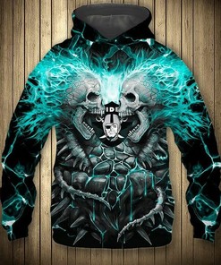 Las Vegas Raiders Skull Pullover Unisex 3D All Over Print Zip Up Hoodienfl Zip Up Hoodie