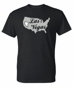 Las Vegas USA Script - Football Team Colors Sports Shirt Sweatshirt Pullover Hoodie Reprinted Full Color Full Size