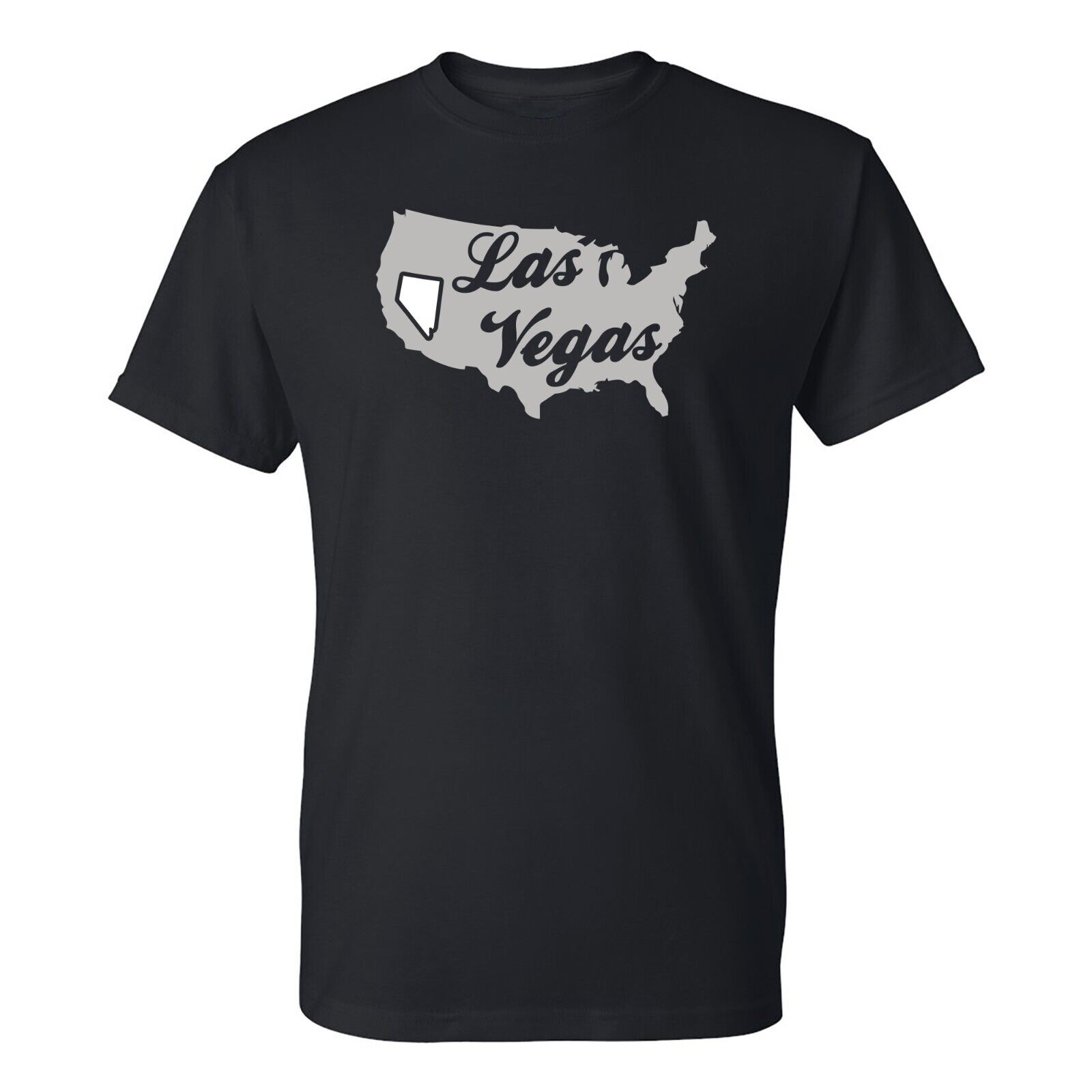 Las Vegas USA Script - Football Team Colors Sports Shirt Sweatshirt Pullover Hoodie Reprinted Full Color Full Size