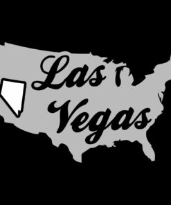 Las Vegas USA Script - Football Team Colors Sports Shirt Sweatshirt Pullover Hoodie Reprinted Full Color Full Size