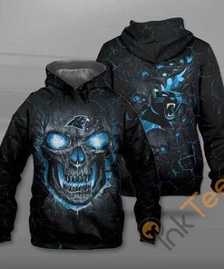 Lava Skull Carolina Panthers 3D Hoodie Zip Hoodie, Nfl 3D All Over Print Hoodie Zip Hoodie