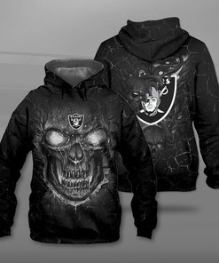 Lava Skull Oakland Raiders Nfl Fan 3D Hoodie