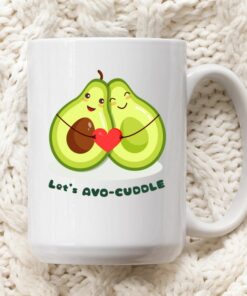 Lets Avo-Cuddle, Valentines Day Gift, Couples Gift, Romance, Engagement, Valentines Mug, Love Message