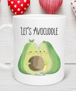 Let's Avocuddle Valentine Mug, Valentine Heart Mug, Love Mug, Valentines for Her, Valentine Gift, I'm All Valentine Mug