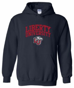 Liberty University Flames Arch Logo Shirt Sweatshirt Pullover Hoodie Reprinted Full Color Full Size