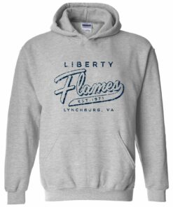 Liberty University Flames Road Trip Script Shirt Sweatshirt Pullover Hoodie Reprinted Full Color Full Size
