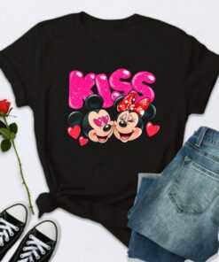 Little Heart Happy Valentines Day Disney Shirt For All Unisex T-shirt Family Birthday Gift Adult Kid Toddler Tee