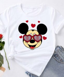 Little Heart Happy Valentines Day Disney Shirt Unisex T-shirt Family Birthday Gift Adult Kid Toddler Tee 1