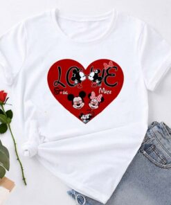 Little Heart Happy Valentines Day Disney Shirt Unisex T-shirt Family Birthday Gift Adult Kid Toddler Tee 8