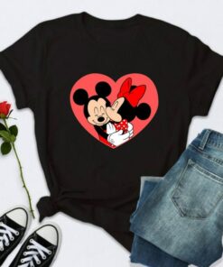 Little Heart Happy Valentines Day Disney Shirts Unisex T-shirt Family Birthday Gift Adult Kid Toddler Tee