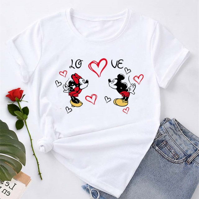 Little Heart Happy Valentines Day Disney Shirts Unisex T-shirt Family Birthday Gifts Adult Kid Toddler Tee