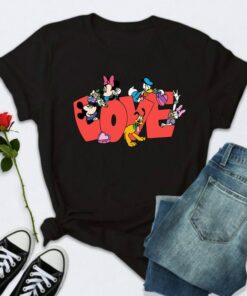 Little Heart Happy Valentines Day Disney T-shirt Family Birthday Gift Adult Kid Toddler Tee