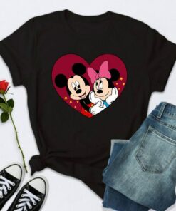 Little Heart Happy Valentines Day Disney Unisex T-shirt Family Birthday Gift Adult Kid Toddler Tee