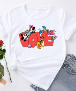 Little Heart Happy Valentines Day Gifts Disney Shirt Unisex T-shirt Family Birthday Gift Adult Kid Toddler Tee