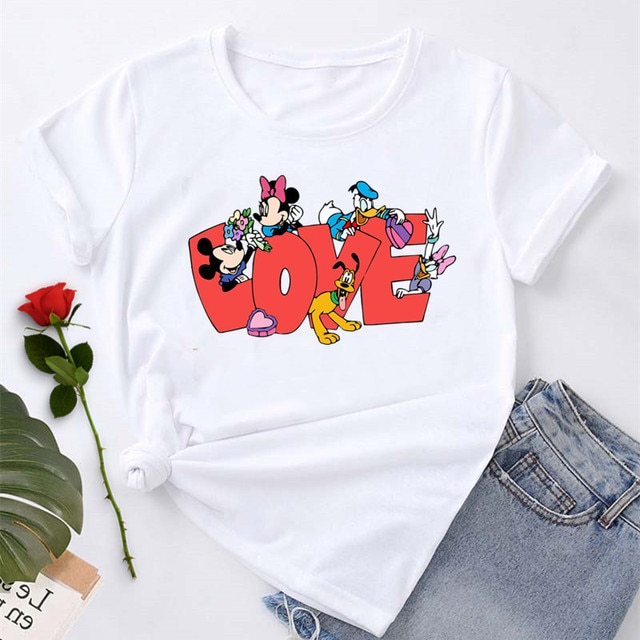 Little Heart Happy Valentines Day Gifts Disney Shirt Unisex T-shirt Family Birthday Gift Adult Kid Toddler Tee