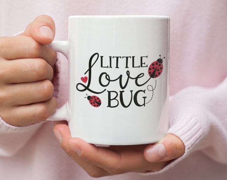 Little Love Bug Valentine's Mug, Lady Bug Mug, Valentine Saying Mug, Valentines For Her, Valentines For Him