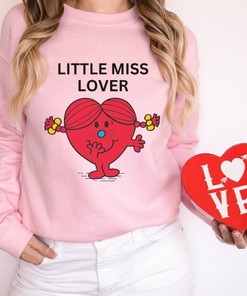 Little Miss Lover Valentines Day Unisex Heavyweight Crewneck Sweatshirt