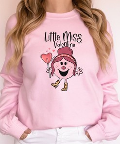 Little Miss Valentine Sweatshirt Valentines Sweatshirt Valentine Sweatshirt Unisex Crewneck Sweatshirt