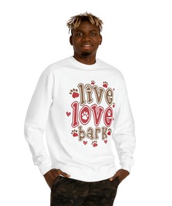 Live love Bark Sweatshirt, Valentines Sweatshirt, Unisex Crew Neck Sweatshirt, Trending Sweatshirt