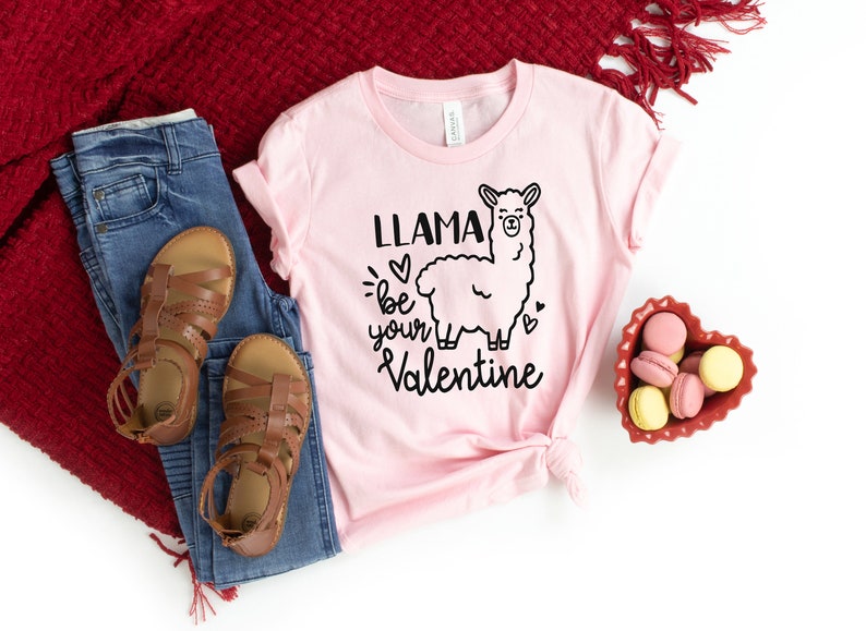 Llama be your Valentine Shirt, Boyfriend and Girlfriend Gift, Couple Ideas, Matching Love Tshirt, Valentines Love Tshirt, Cute Tee, Valentines - Image 4